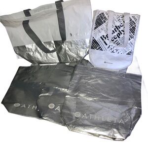 Bundle Athleta and Lulu Lemon Reusable Tote Mixed Lot 5‎